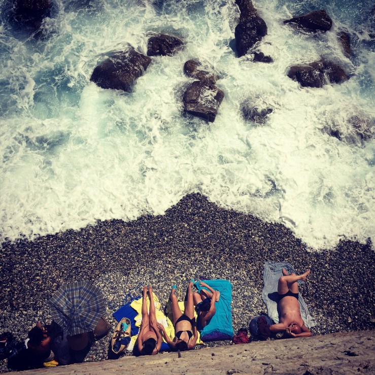 Sunbathers at Coco Beach