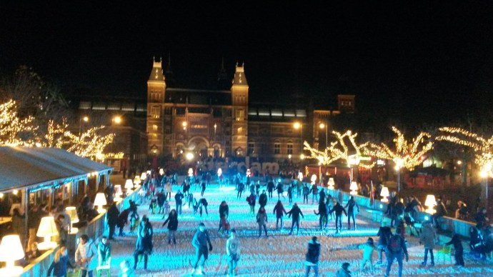 Ice skating, Museumplein, Amsterdam
